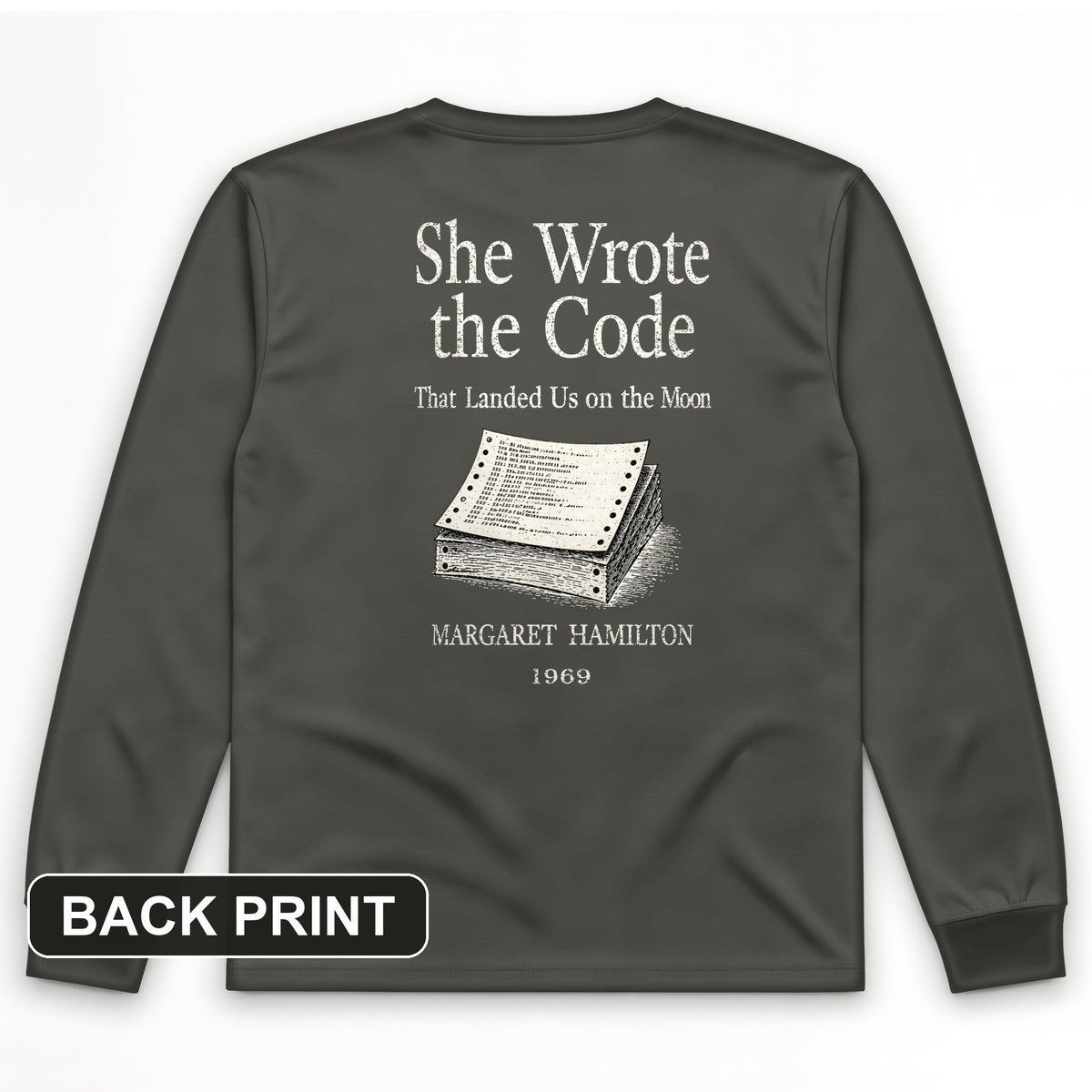 Margaret Hamilton Back Print Long Sleeve T-Shirt
