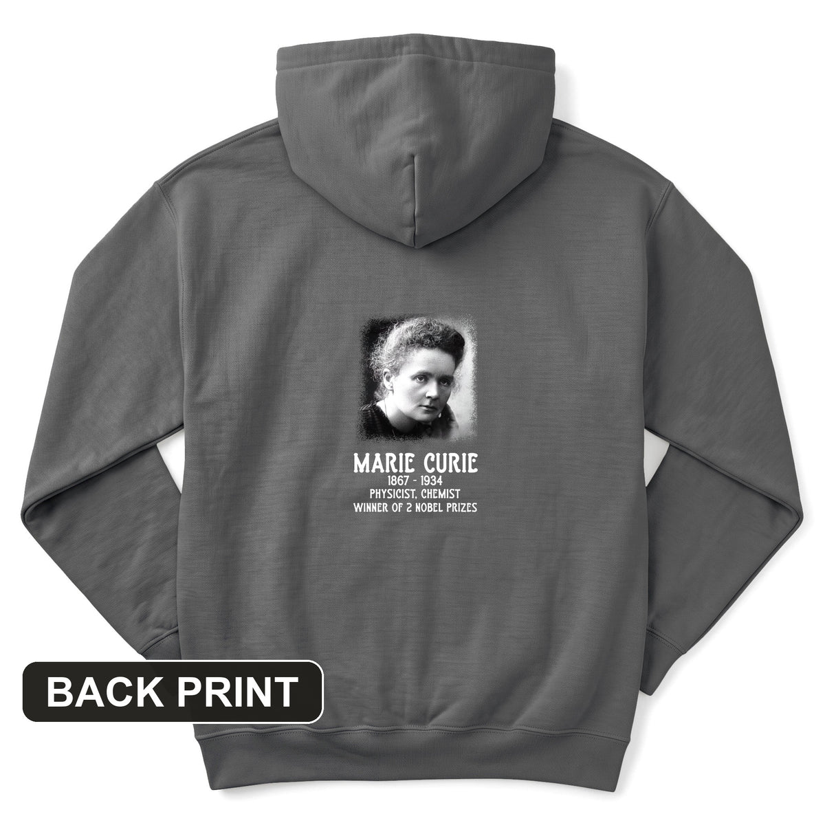 Marie Curie Back Print Hoodie