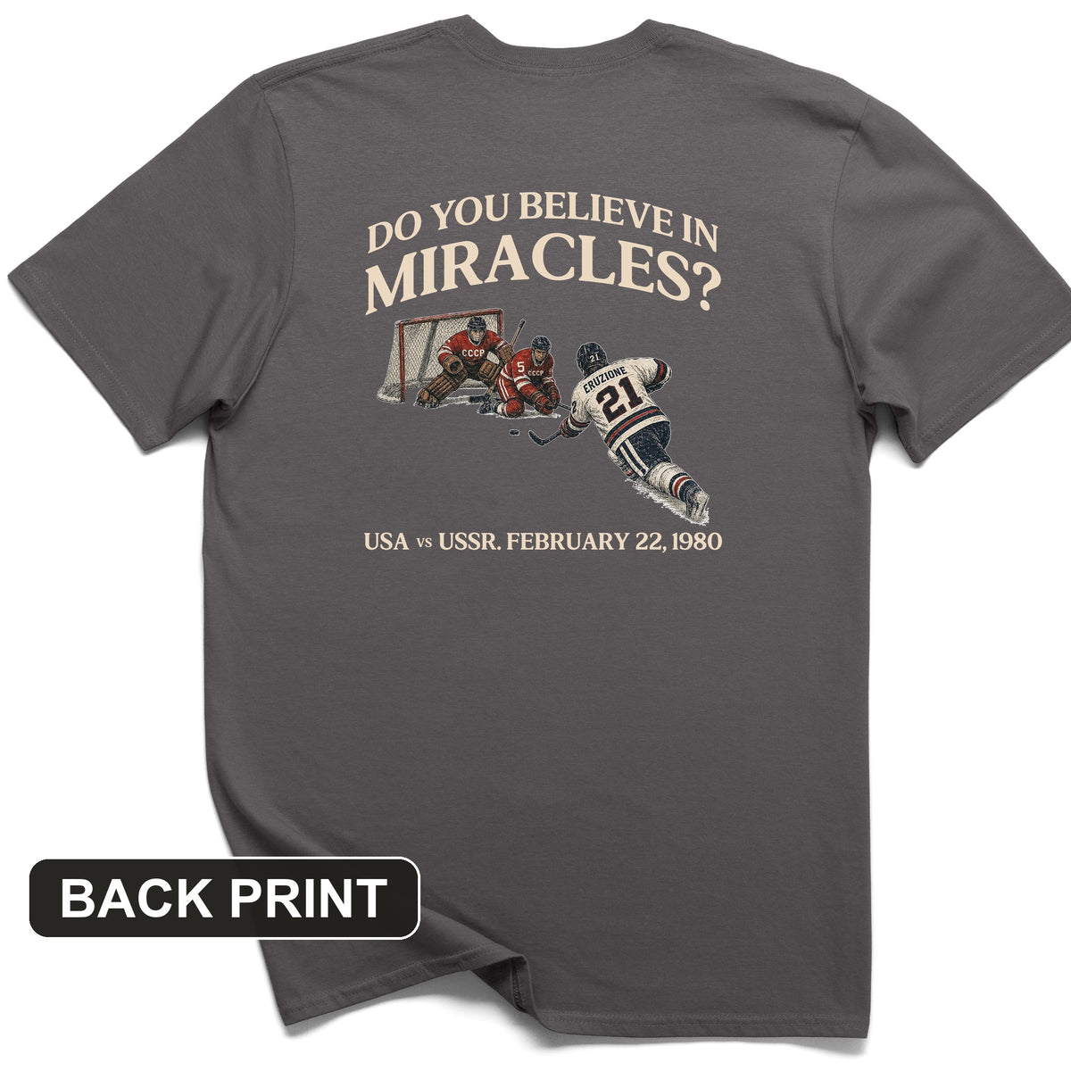 Miracle on Ice Back Print T-Shirt