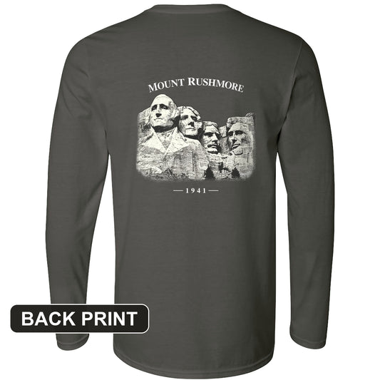 Mount Rushmore Back Print Long Sleeve T-Shirt