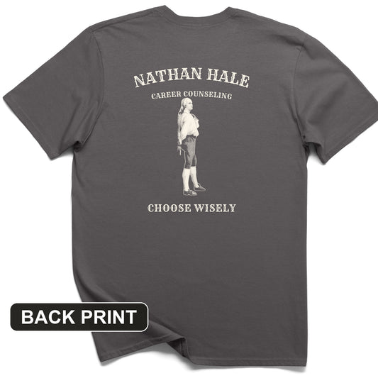 Nathan Hale Career Counseling Back Print T-Shirt