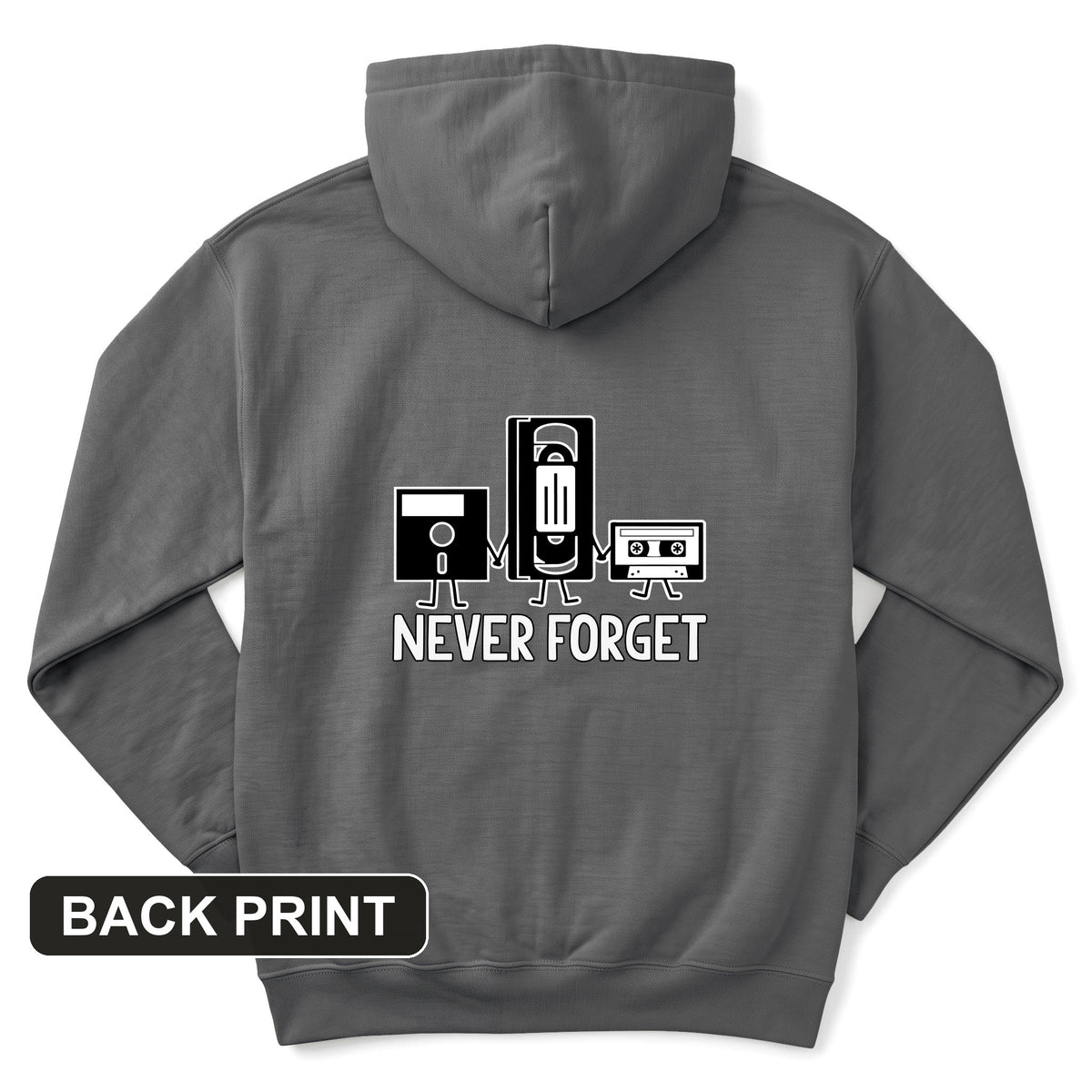 Never Forget Back Print Hoodie