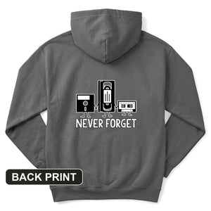 Never Forget Back Print Hoodie