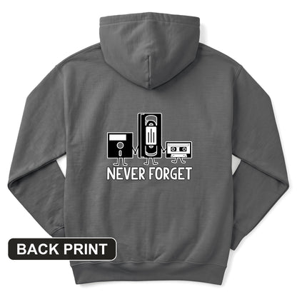 Never Forget Back Print Hoodie