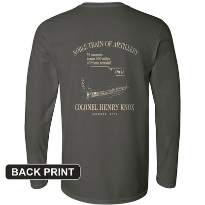 Noble Train of Artillery Back Print Long Sleeve T-Shirt