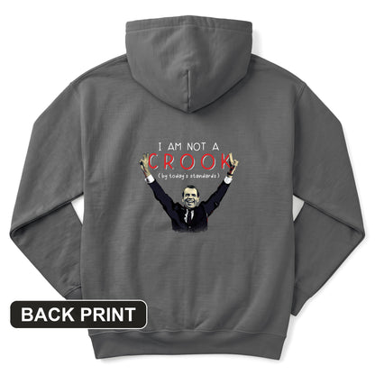 Not a Crook Back Print Hoodie