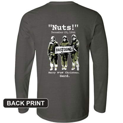 Nuts Back Print Long Sleeve T-Shirt
