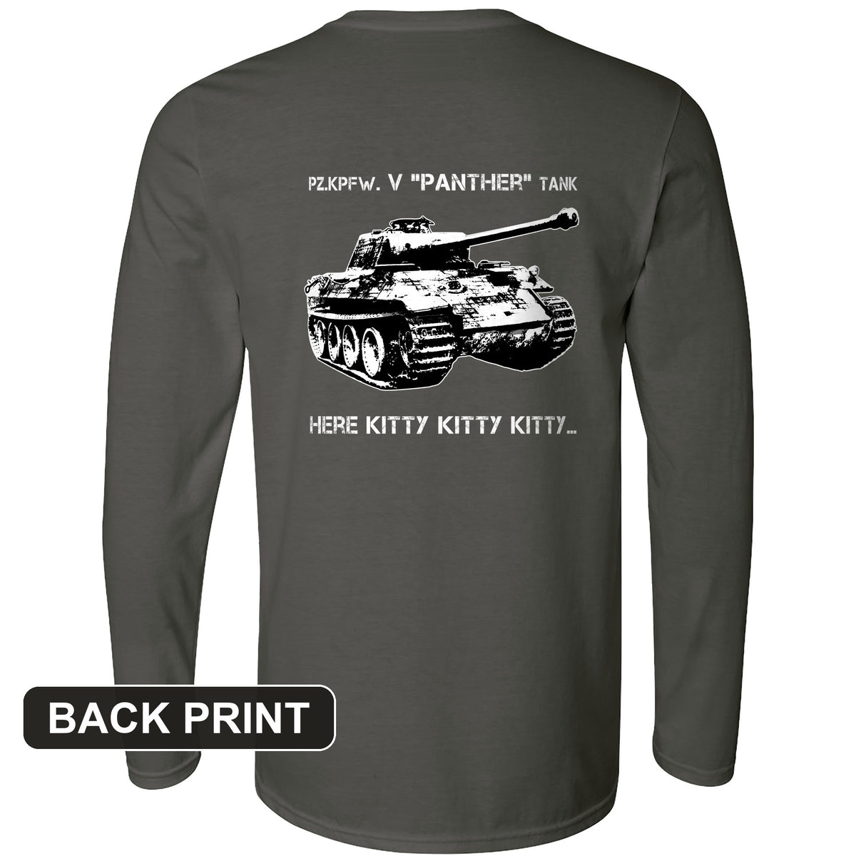 Panther Back Print Long Sleeve T-Shirt