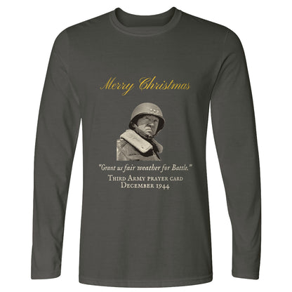 Patton Christmas Card Fair Weather For Battle T-Shirt