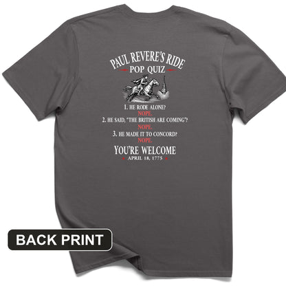 Paul Revere Quiz Back Print T-Shirt