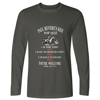 Paul Revere Quiz Long Sleeve T-Shirt
