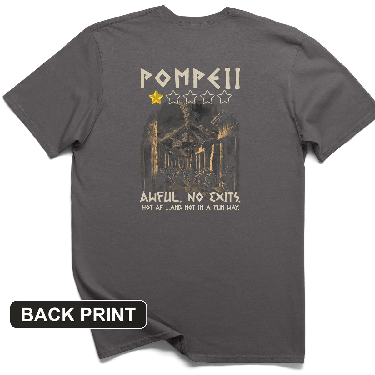 Pompeii 1 Star Back Print T-Shirt