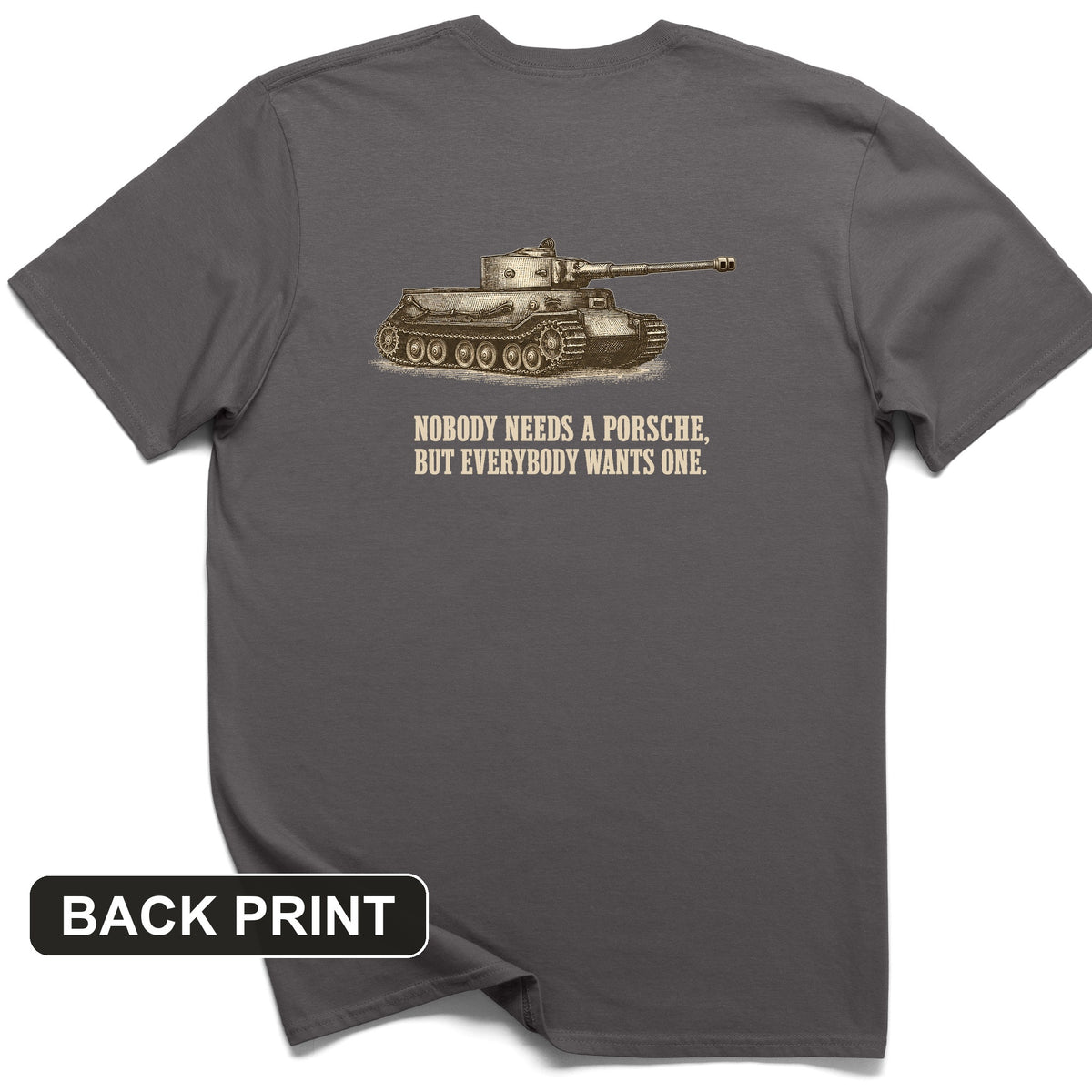 Porsche Tiger Back Print T-Shirt
