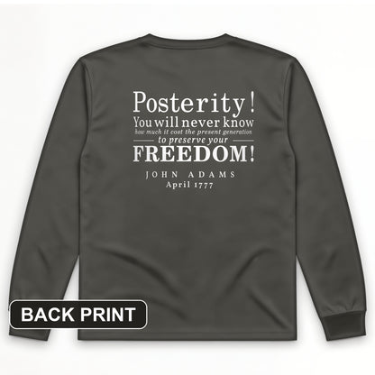 Posterity Back Print Long Sleeve T-Shirt