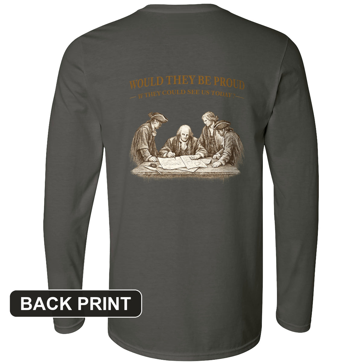 Proud of Us Back Print Long Sleeve T-Shirt