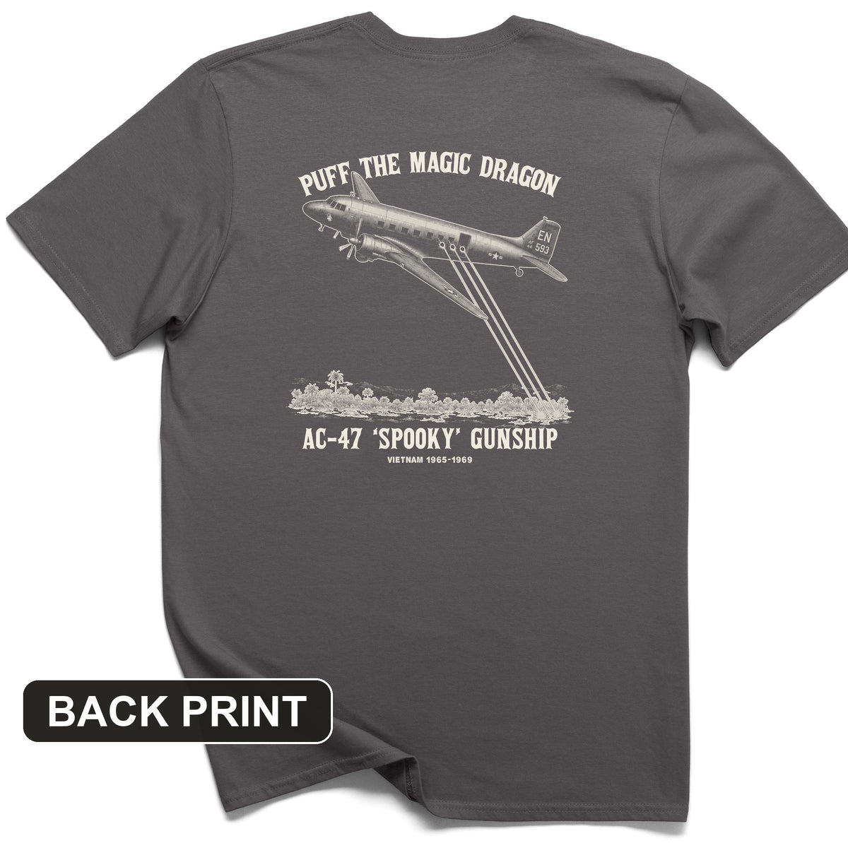 Puff the Magic Dragon Back Print T-Shirt