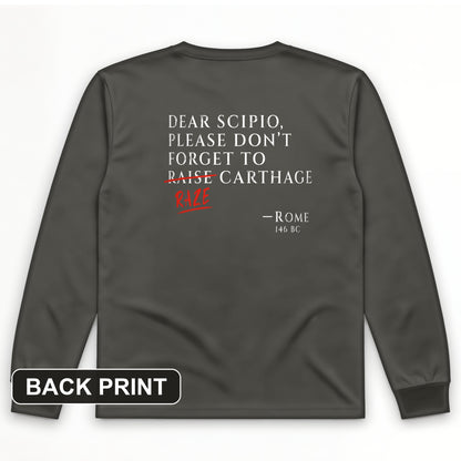 Raze Carthage Back Print Long Sleeve T-Shirt