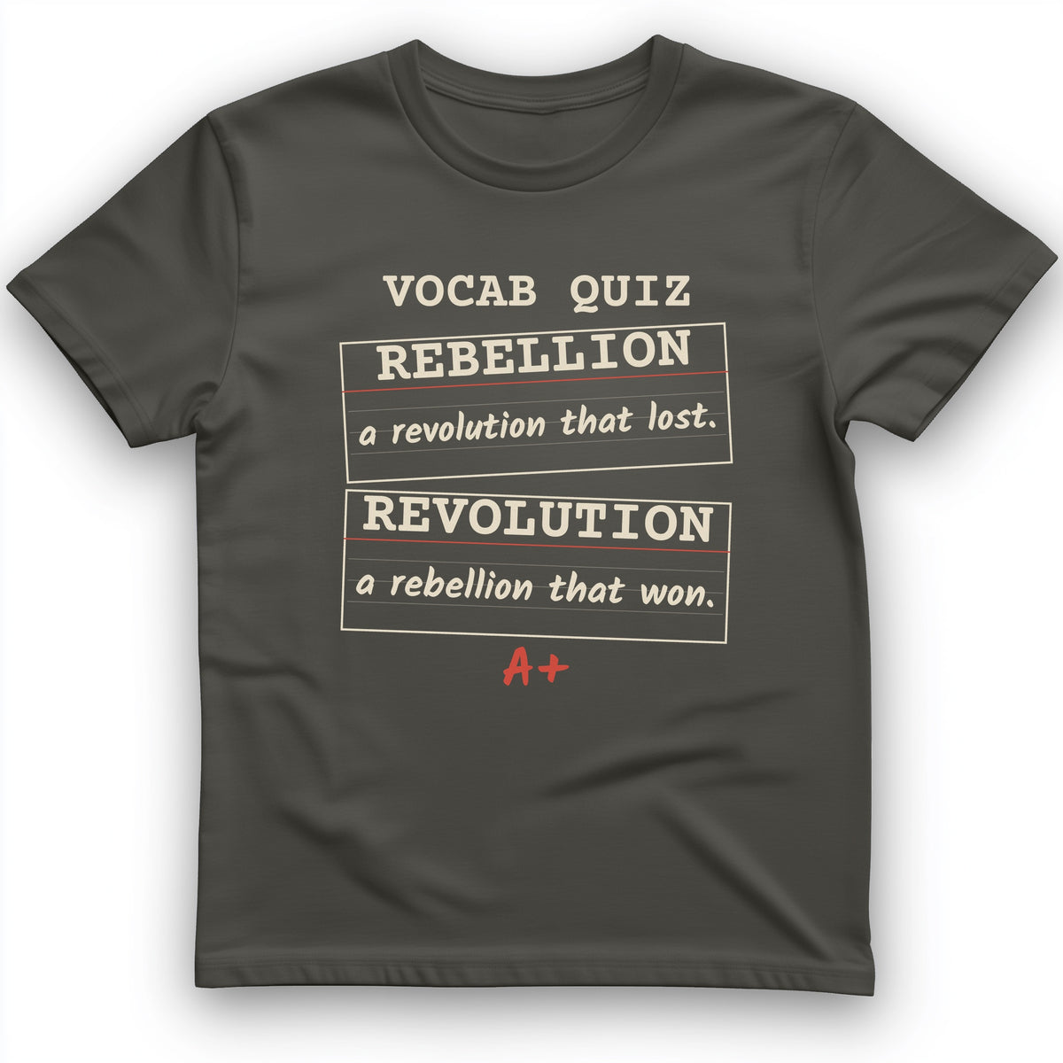 Rebellion Vs Revolution Flash Cards T-Shirt