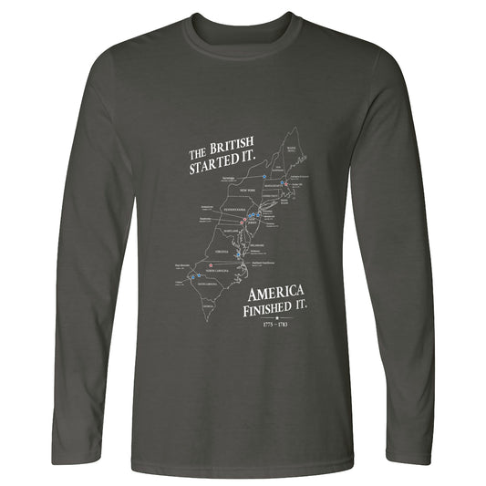 Revolutionary War Map Long Sleeve T-Shirt