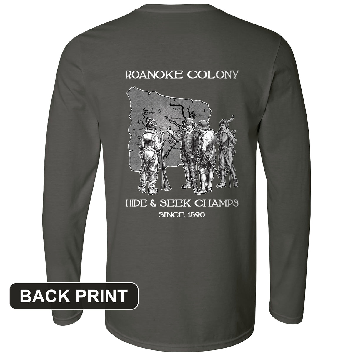 Roanoke Back Print Long Sleeve T-Shirt