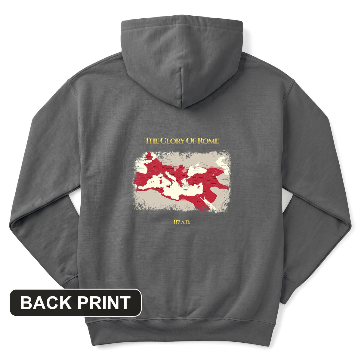 Roman Empire Map Back Print Hoodie