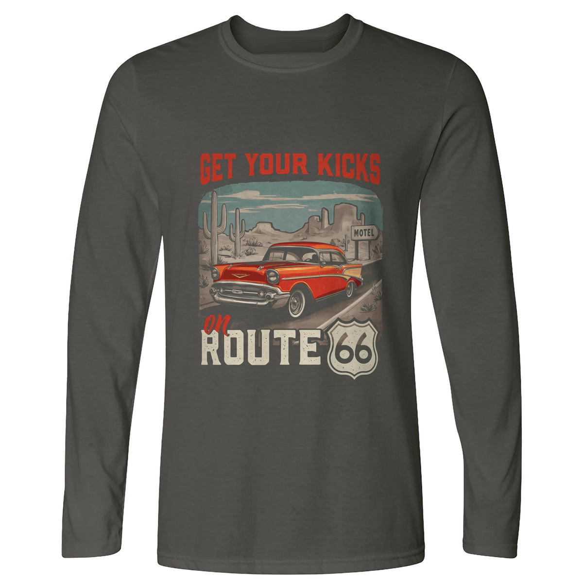 Route 66 Billboard Long Sleeve T-Shirt