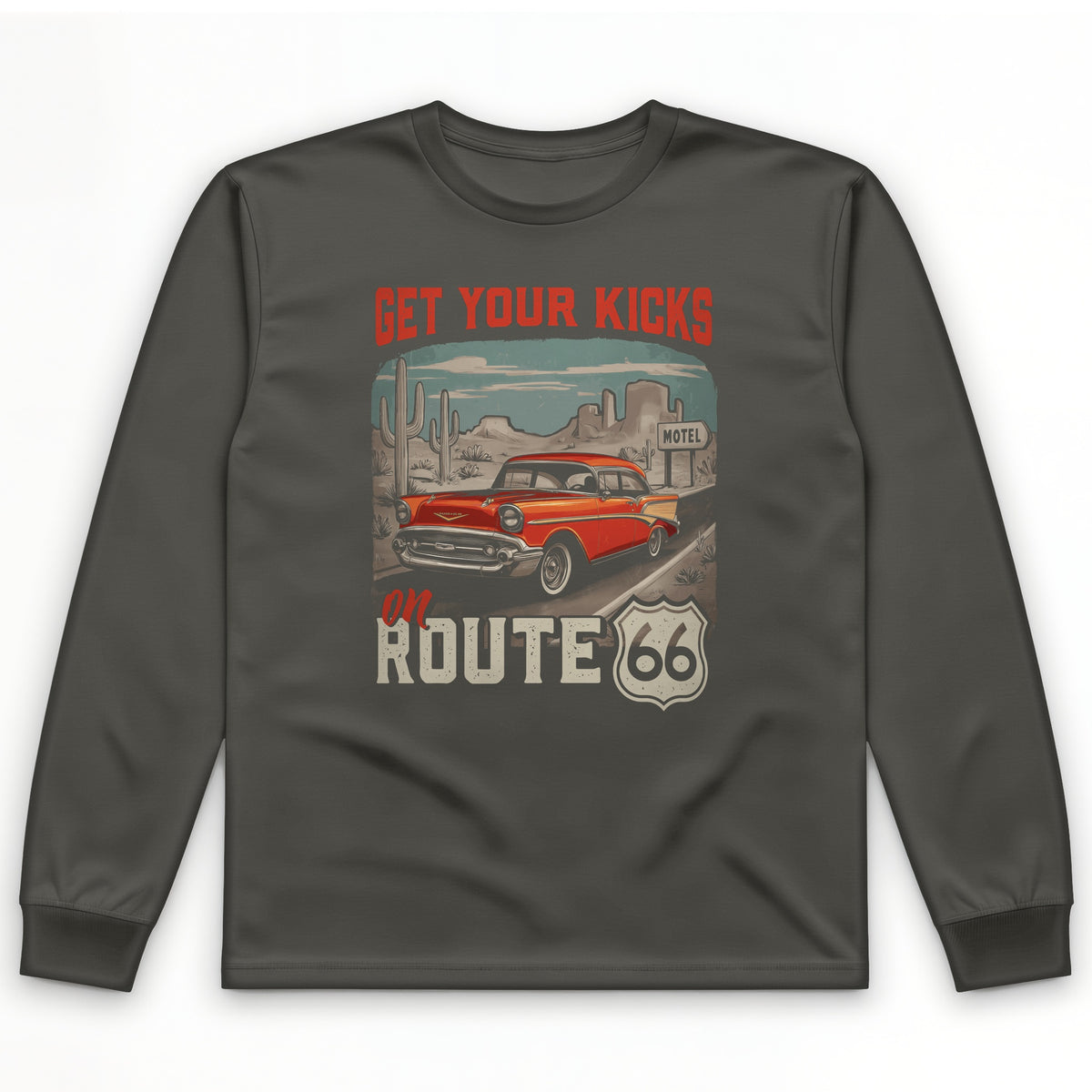 Route 66 Billboard Long Sleeve T-Shirt