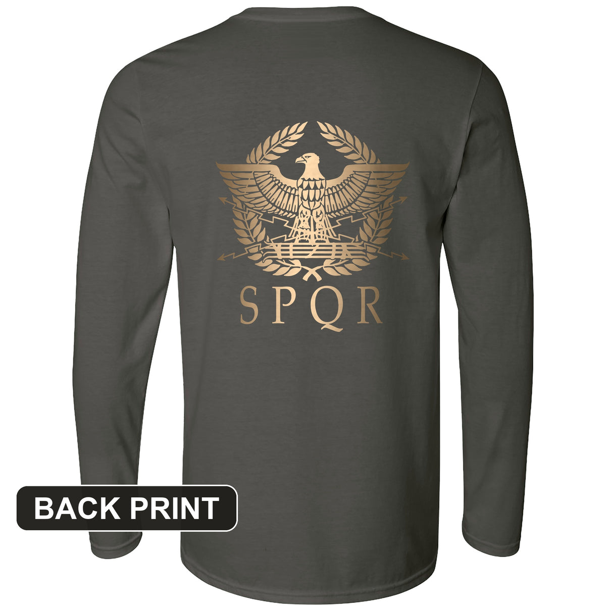 SPQR Back Print Long Sleeve T-Shirt