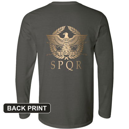 SPQR Back Print Long Sleeve T-Shirt