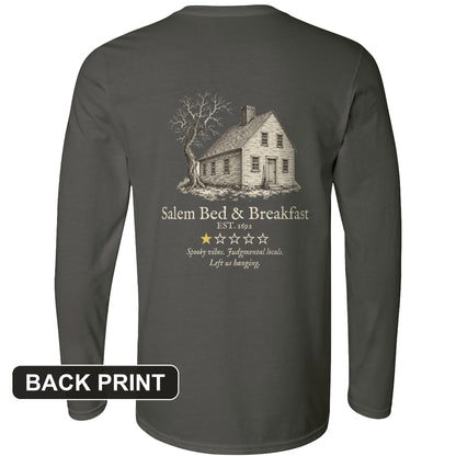 Salem Bed And Breakfast 1692 Back Print Long Sleeve T-Shirt