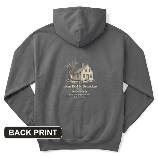 Salem Bed And Breakfast 1692 Back Print Hoodie