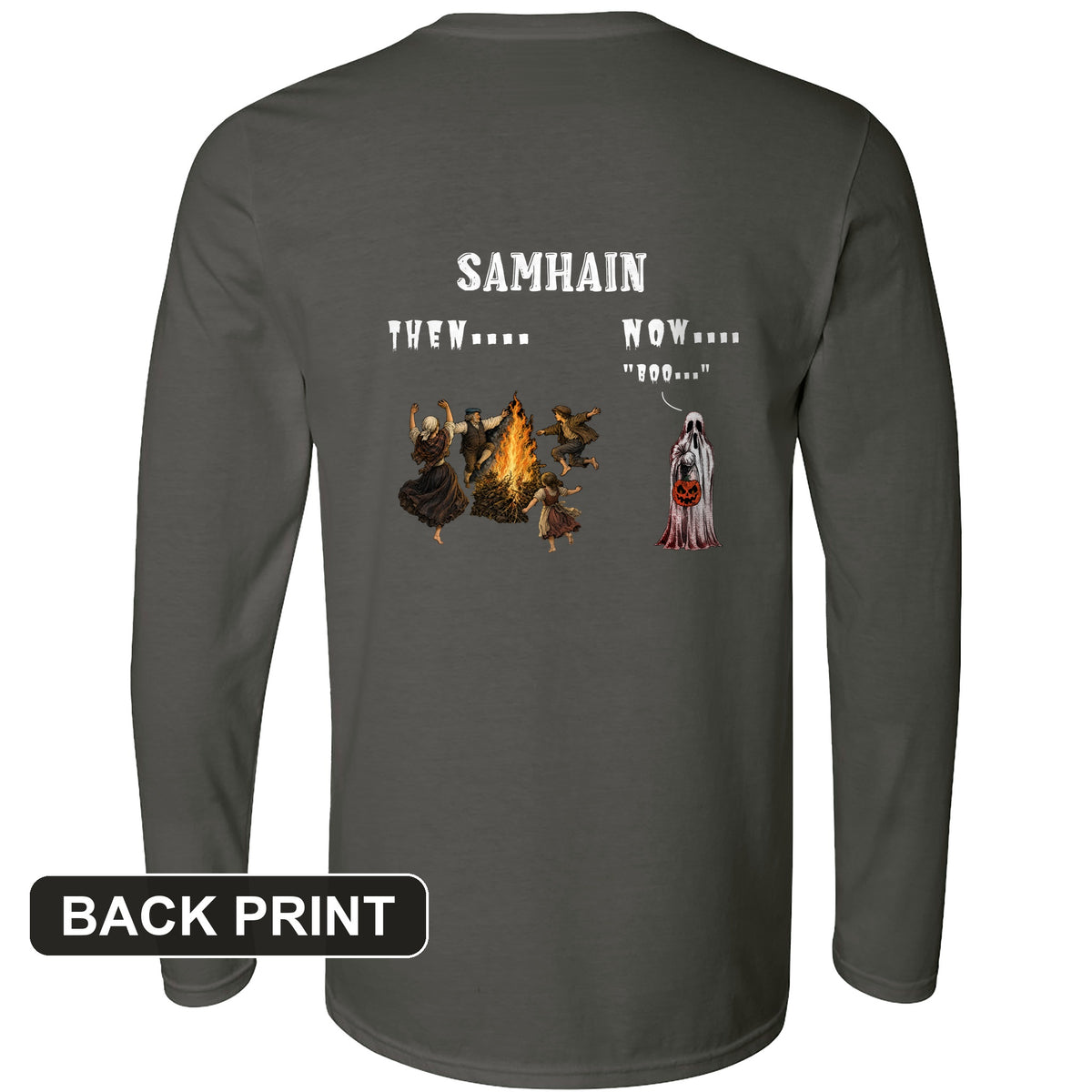 Samhain Back Print Long Sleeve T-Shirt