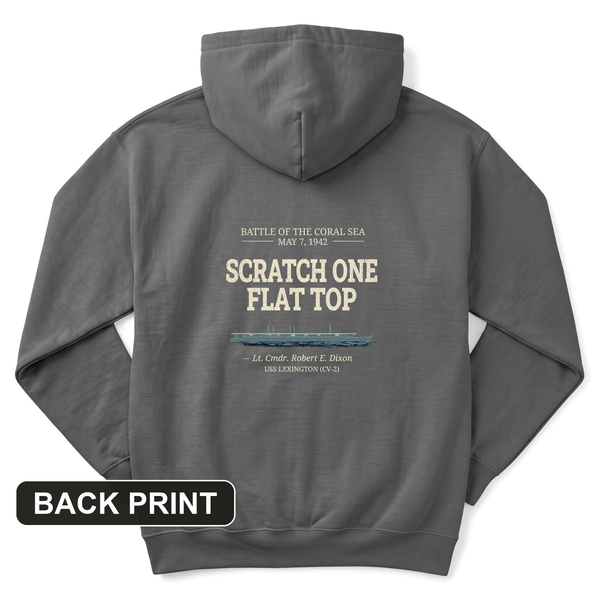 Scratch One Flat Top Back Print Hoodie