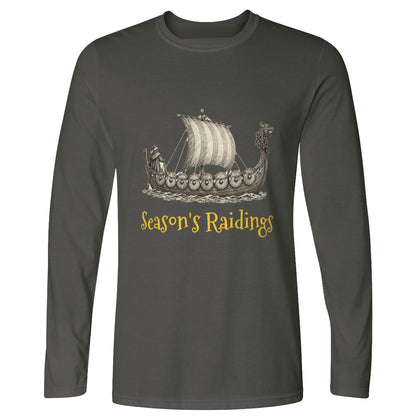 Seasons Raidings Viking Christmas Long Sleeve T-Shirt