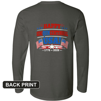 Semiquincentennial Back Print Long Sleeve T-Shirt