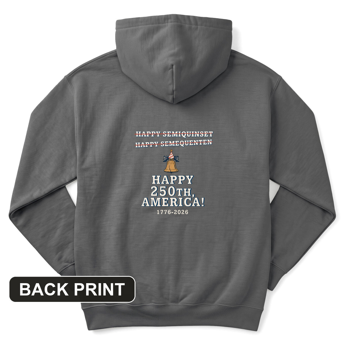 Semiquincentennial Spelling Back Print Hoodie
