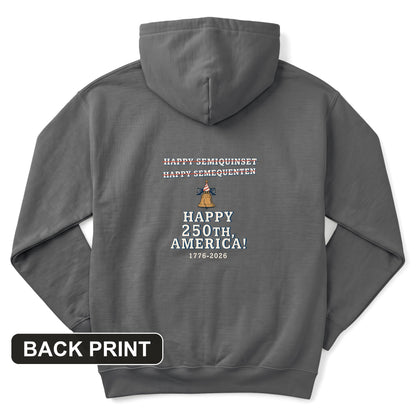 Semiquincentennial Spelling Back Print Hoodie