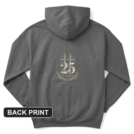 September 11 - 25 Years Back Print Hoodie