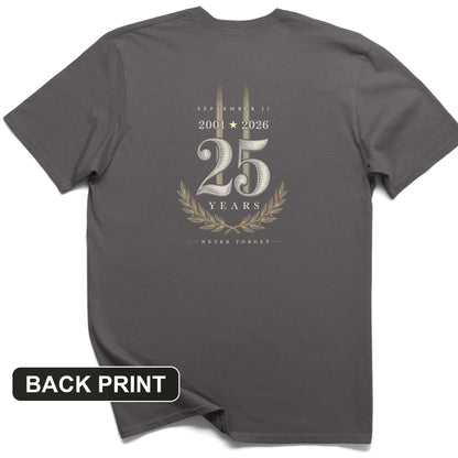September 11 - 25 Years Back Print T-Shirt