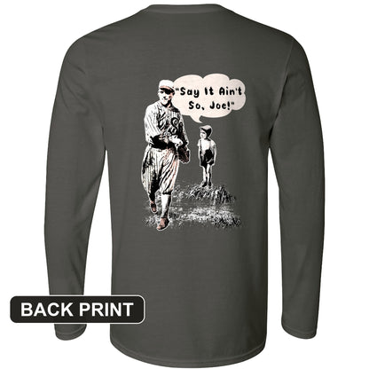 Shoeless Joe Jackson Back Print Long Sleeve T-Shirt