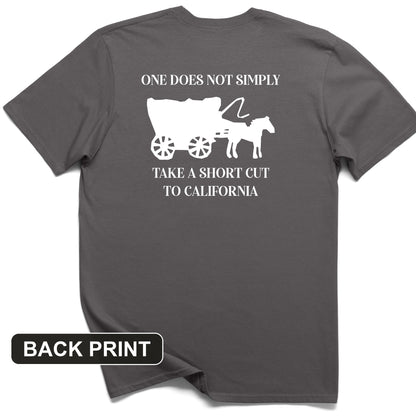 Shortcut to California Back Print T-Shirt