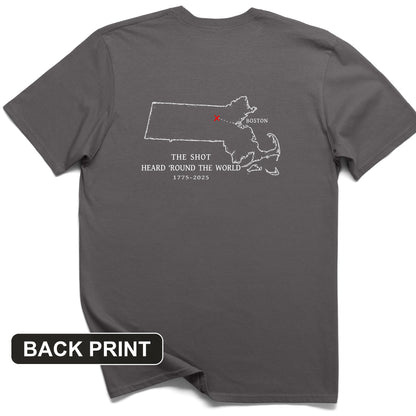 Shot Heard Round The World Back Print T-Shirt