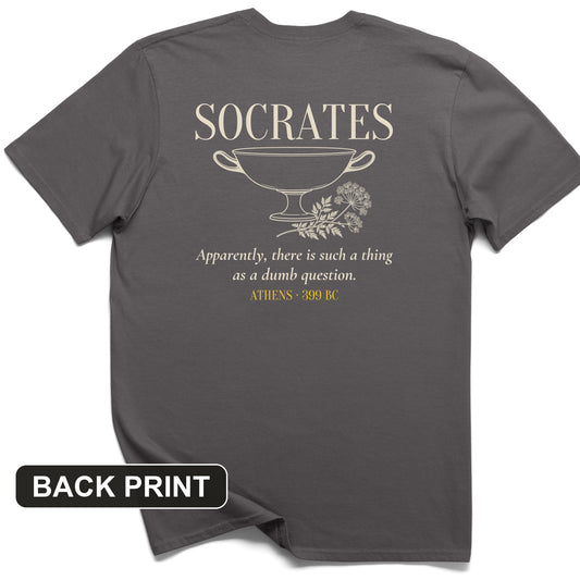 Socrates Dumb Question Back Print T-Shirt