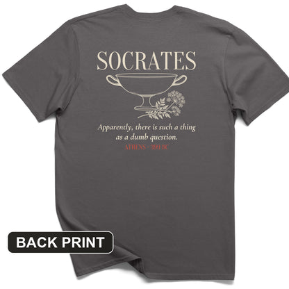 Socrates Dumb Question Back Print T-Shirt