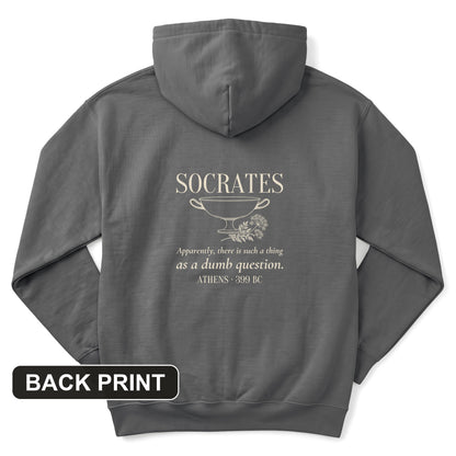 Socrates Dumb Question Back Print Hoodie