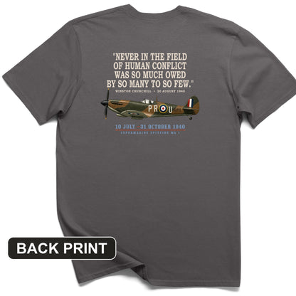 Spitfire So Few Quote Back Print T-Shirt