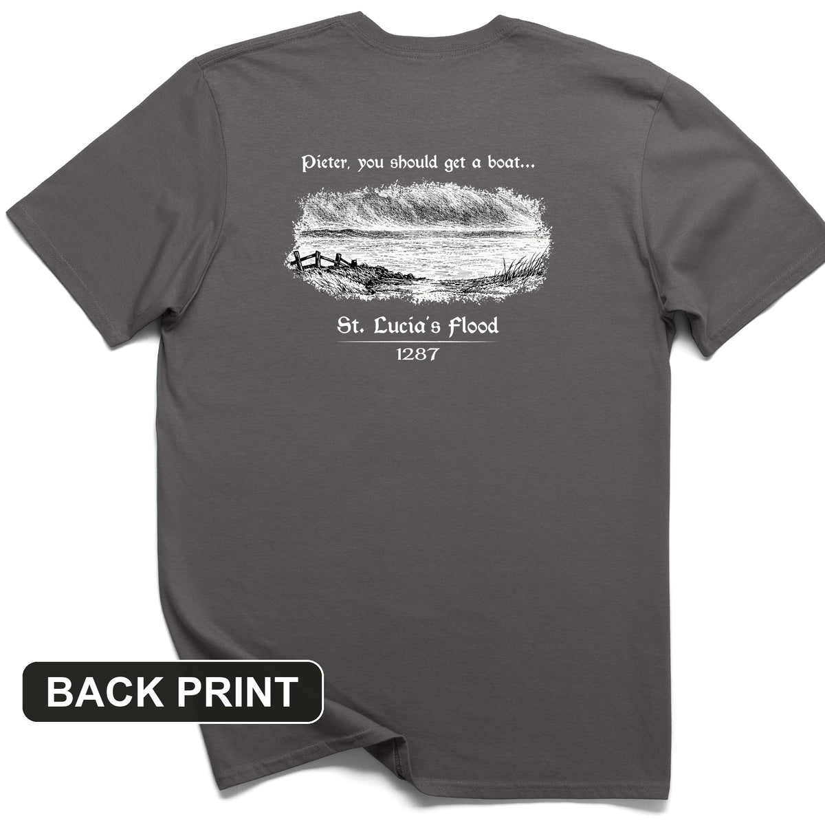St Lucia Flood Back Print T-Shirt