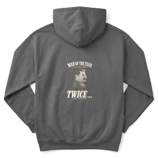 Stalin Man Of The Year Twice Back Print Hoodie