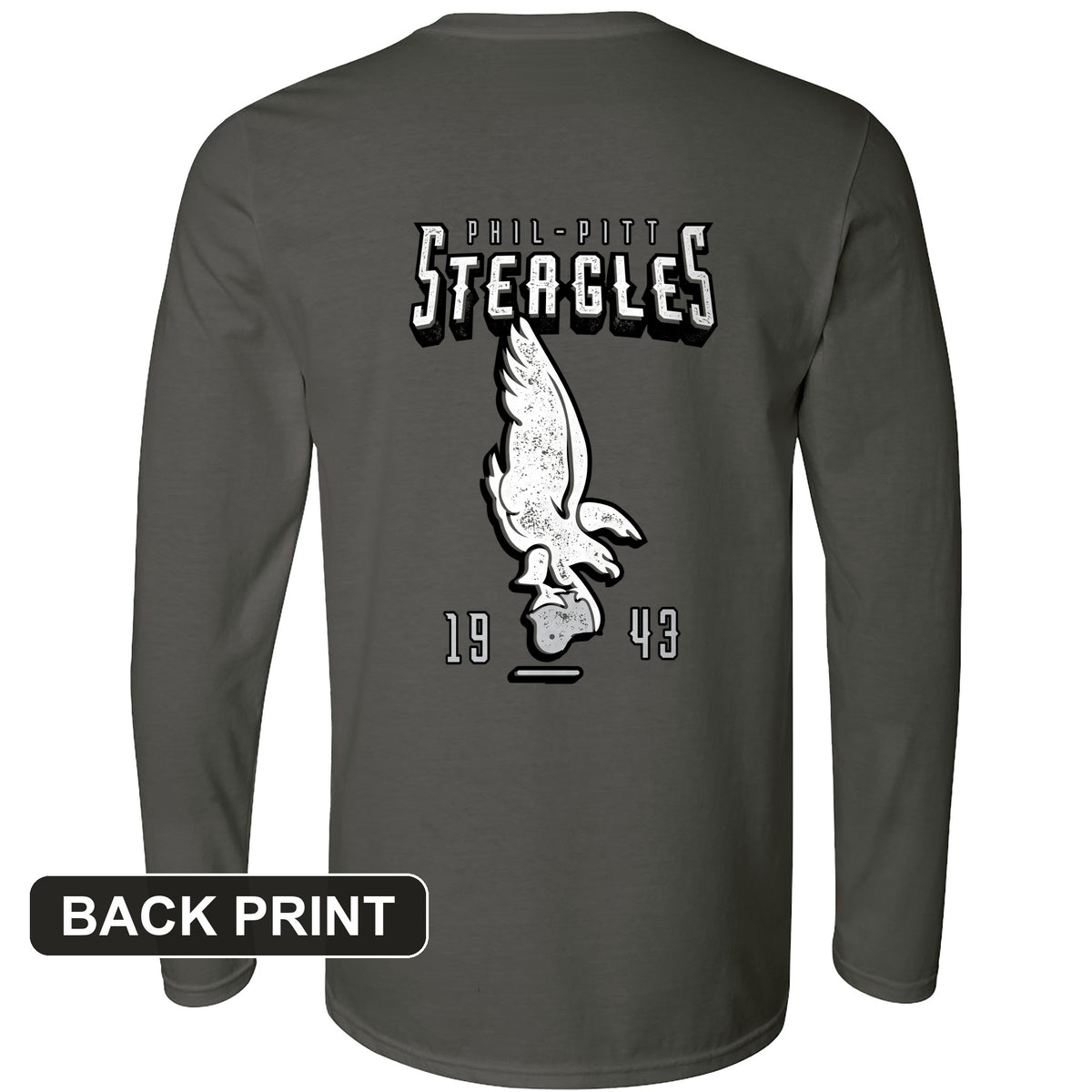 Steagles Back Print Long Sleeve T-Shirt