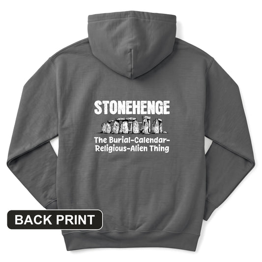 Stonehenge Burial Thing Back Print Hoodie
